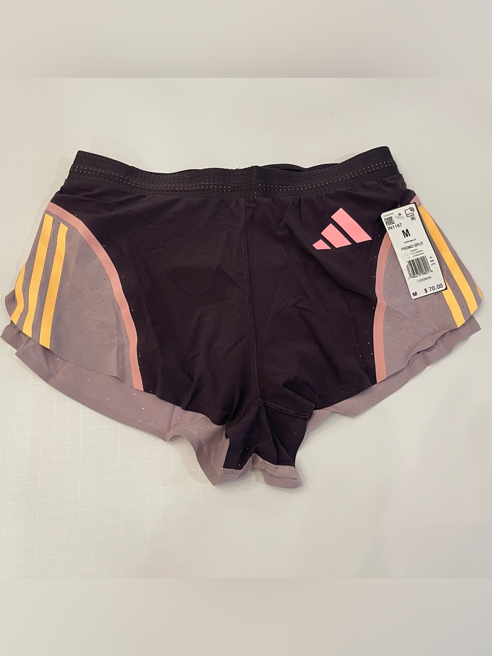 Adidas Adizero Pro Elite Promo Shorts 2” Womens Size M Split Lined Purple